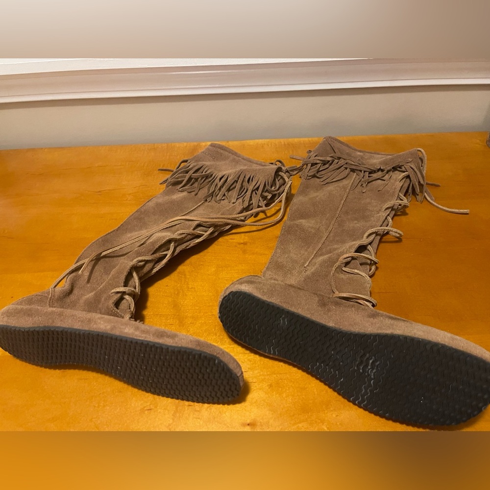 Aldo Tall Suede Lace-up Boots size 7 - Picture 2 of 6